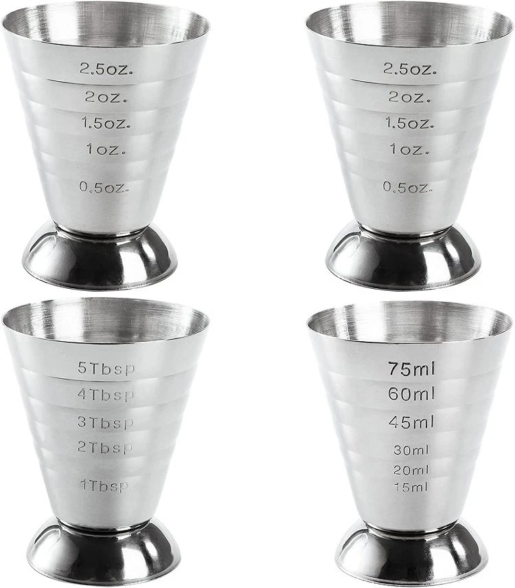customized stainless steel bar measuring cup