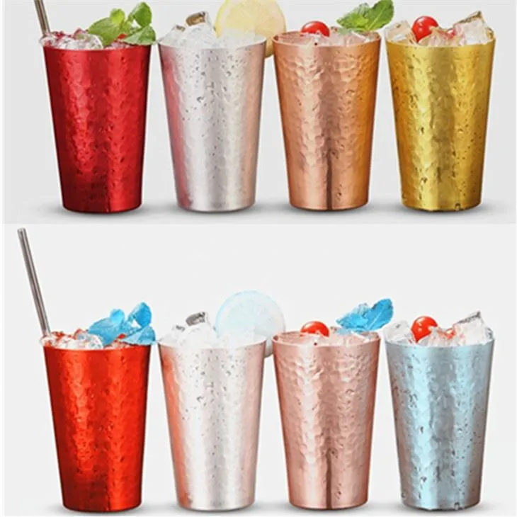 Pi koulè vif aliminyòm tas