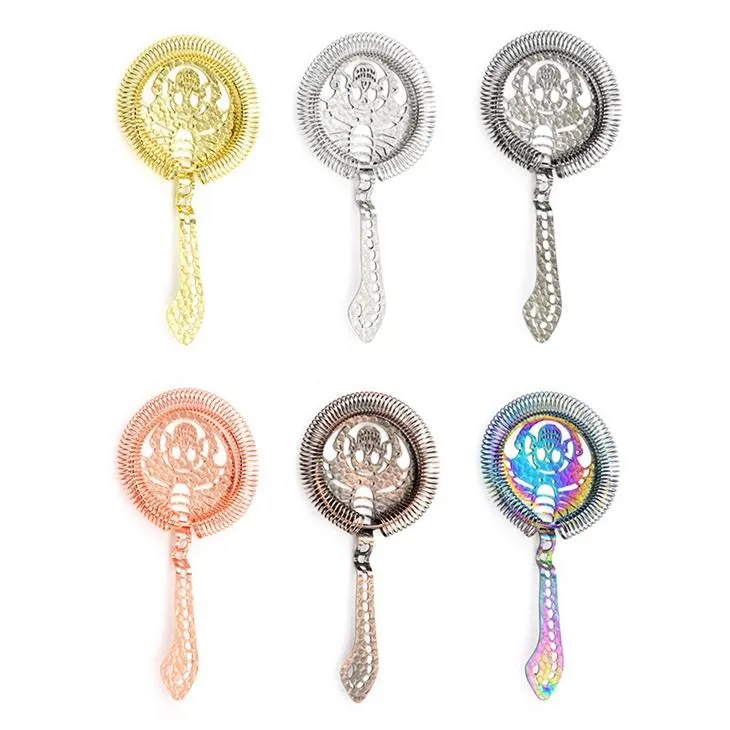 Nerjaveèi asye Bar Strainer Pwofesyonèl Cocktail Bar Zouti