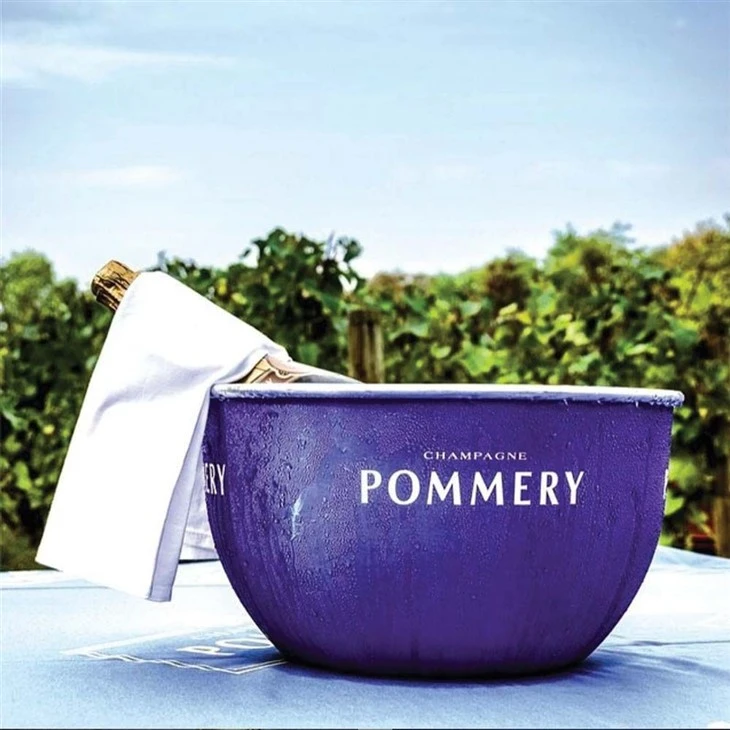 Pommery Branded Metal Ice Bucket high quality